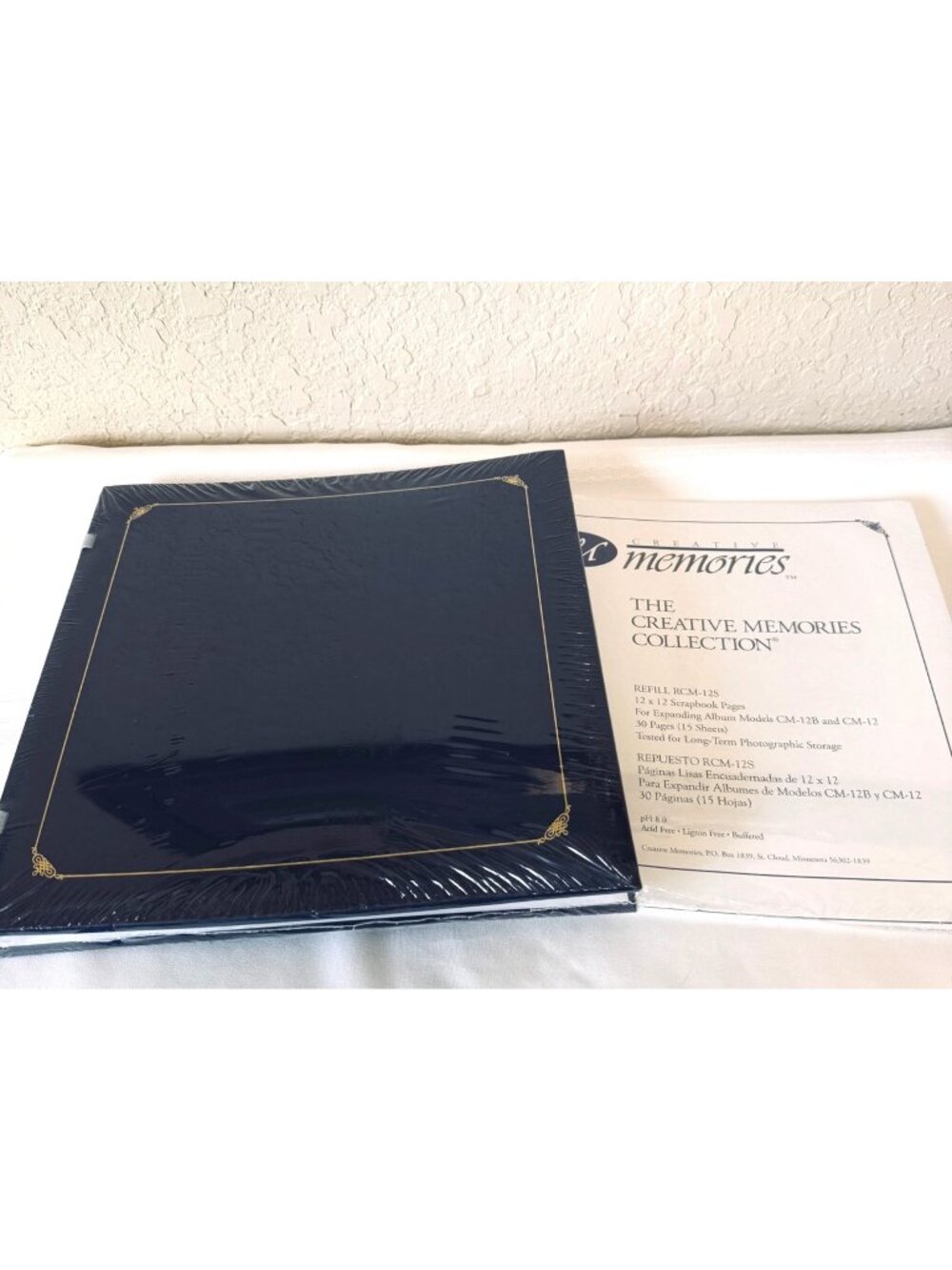 Creative Memories 12x12 Navy Blue Scrapbook Album Sealed + RCM-12S Refill Pages